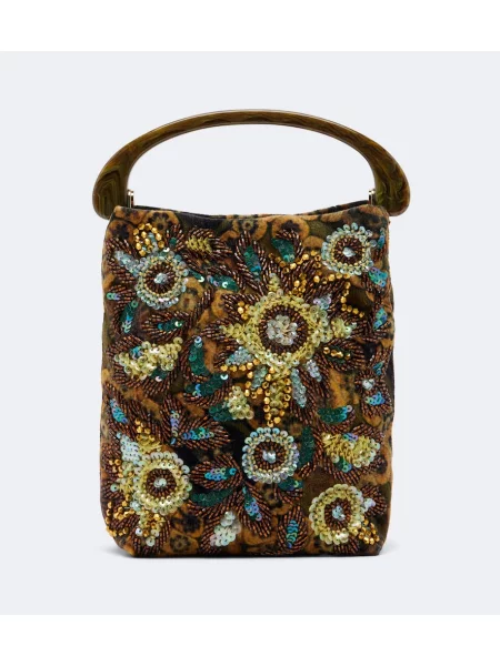 Top Dries Van Noten cu model floral din jacard