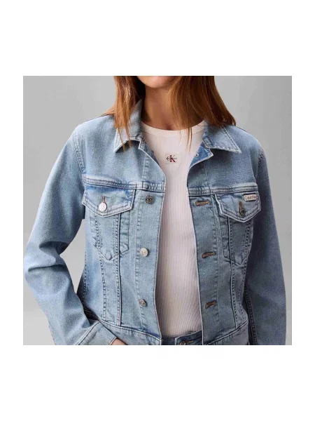 Calvin Klein Jeans Džínsová bunda Svetlo modrá