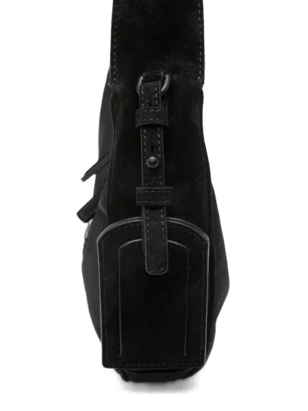 Geantă Moschino din piele de căprioară negru
