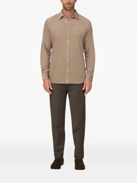 Pantaloni Boggi Milano de flanelă maro