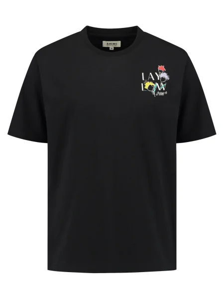 Shiwi Tričko Finn Sketched Flowers světlemodrá / žlutá / červená černá