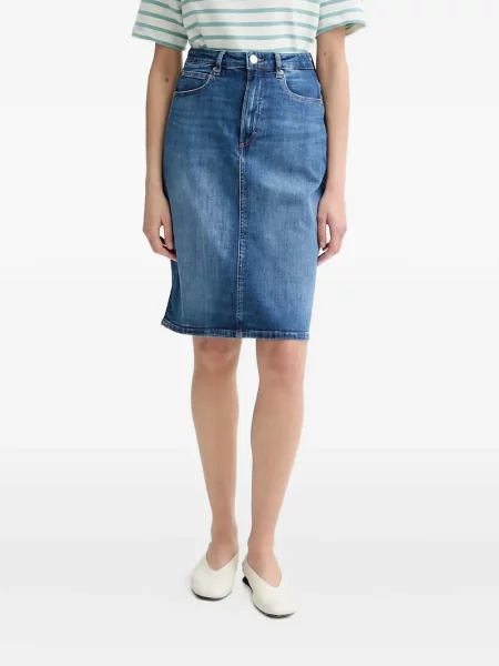 Spódnica jeansowa Marc O'polo do kolan niebieska