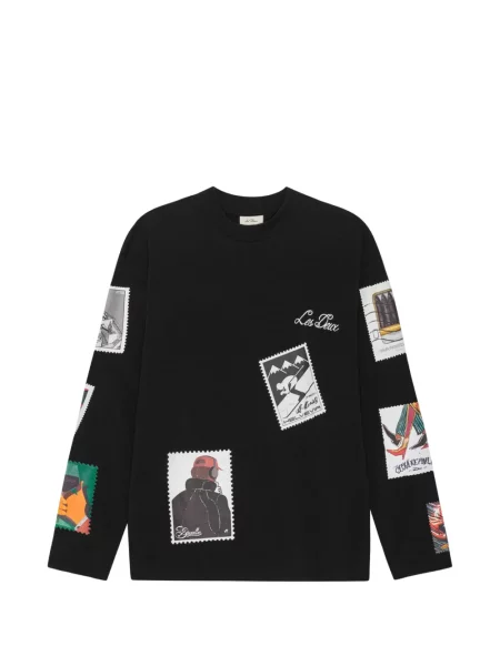 Pulover Les Deux cu imagine negru