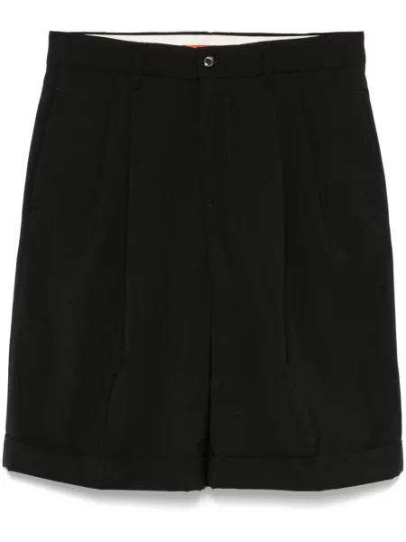 Pantaloni scurți Barena cu imprimeu tropical negru