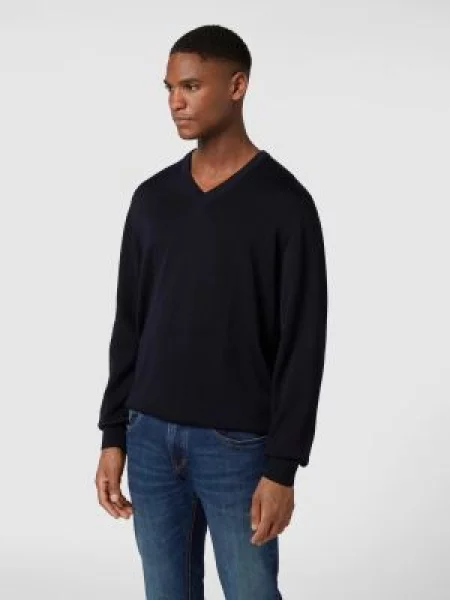 Dzianinowy sweter Maerz Muenchen niebieski