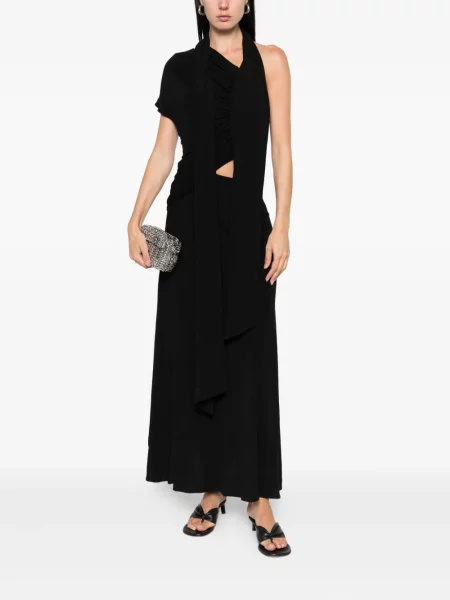 Rochie Christopher Esber din jerseu de costum negru