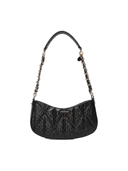 Guess Torebki Kobieta ONE SIZE torba na ramię z metalowym łańcuszkiem czarny