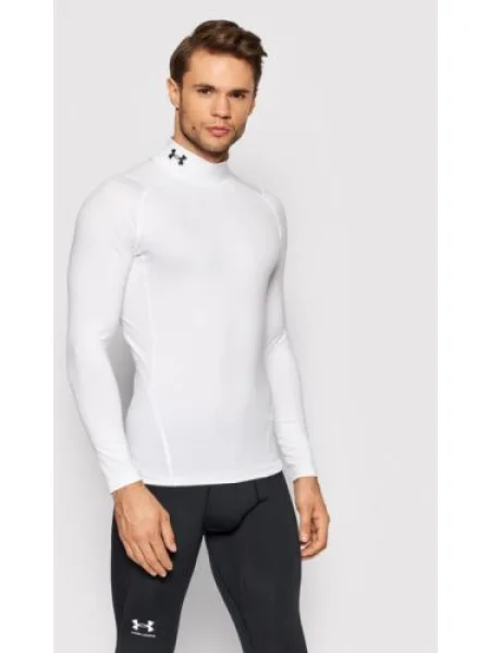 Under Armour Tricou tehnic HeatGear® Mock Alb Skinny Fit