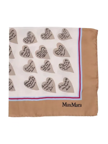 Fular Max Mara cu motiv cu inimi