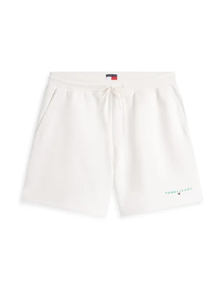 Tommy Jeans Kalhoty zelená bílá