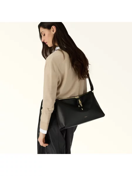 Shopperka Furla skórzana czarna