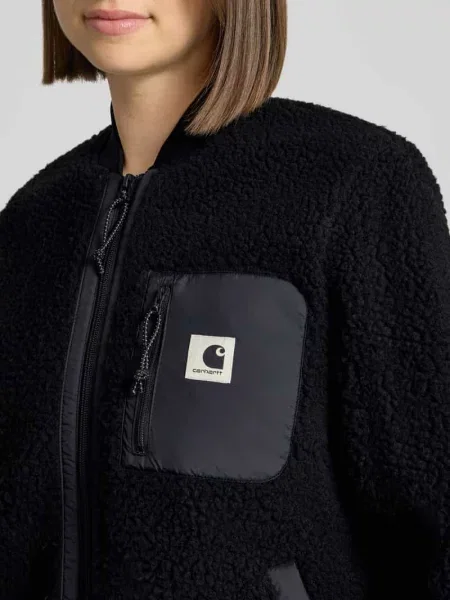 Carhartt Wip Kurtka Z Futerkiem Janet schwarz Carhartt Work In Progress czarna