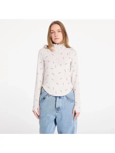 Tricou Nike Sportswear Collection Logo Half-Zip Long-Sleeve Top Lt Orewood Brn/ Red Sepia/ Lt Orewood Brn M roșu