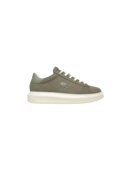 Sneakersy Karl Lagerfeld skórzane zielone