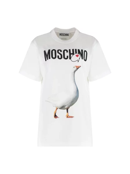Koszulka Moschino z nadrukiem biała