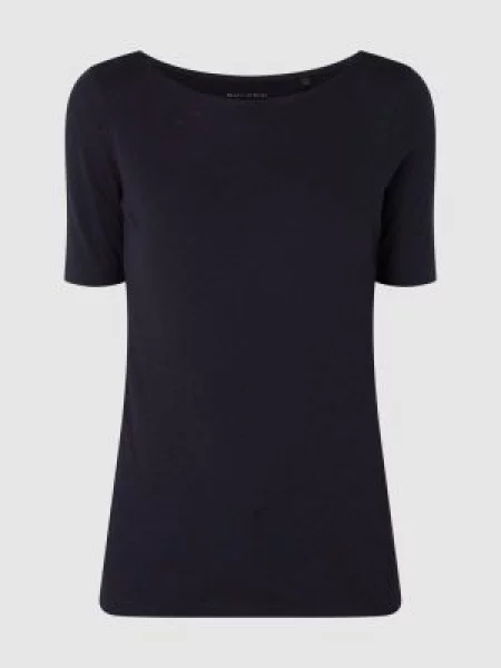 T-shirt z dżerseju slub Marc O'polo niebieska
