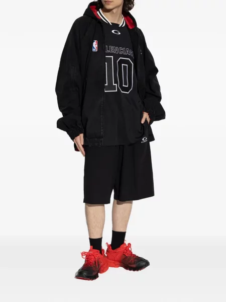 Geacă Balenciaga cu glugă negru
