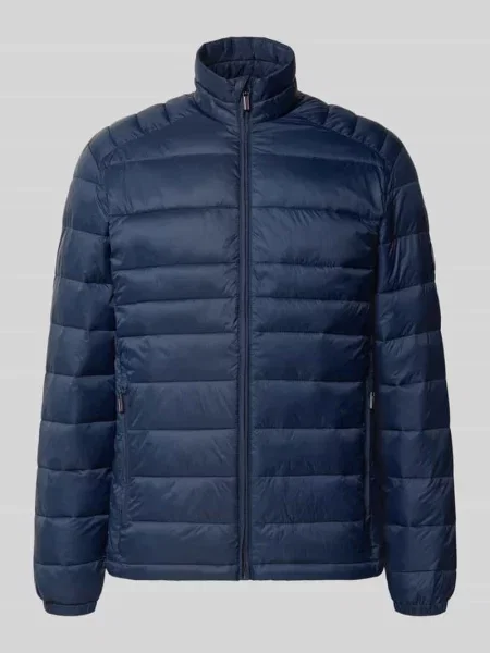Kurtka o kroju regular fit z efektem pikowania model Kingsley' Jack & Jones granatowa
