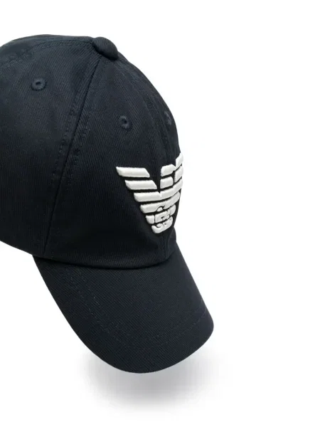 Czapka z daszkiem dziecięca Emporio Armani niebieska