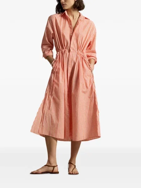 Vunena majica Polo Ralph Lauren s okruglim izrezom iznad koljena narančasta