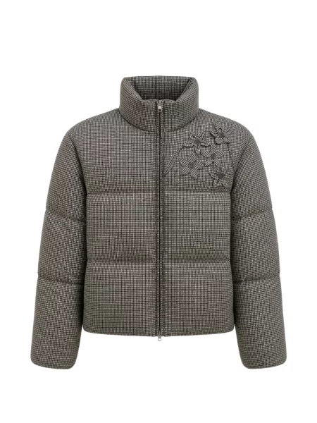 Geacă Panicale cu model floral cu aplicații gri
