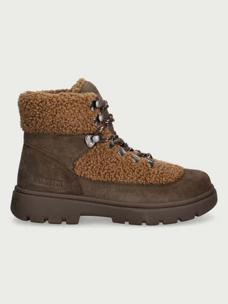 Moon Boot MB COMBAT BOOT FLEECE hócsizma női barna