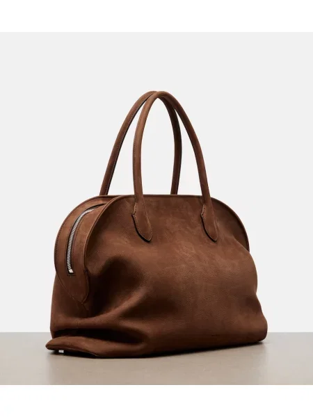 Geantă shopper The Row din piele maro