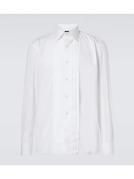 Cămașă Rubinacci plisată alb
