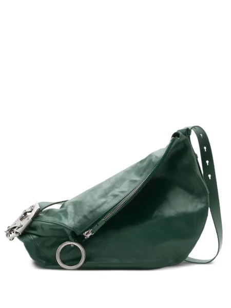 Geantă shopper Burberry din piele verde