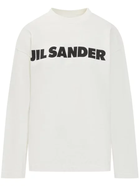 Tricou Jil Sander cu imagine alb
