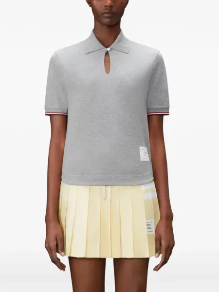 Tricou polo Thom Browne gri