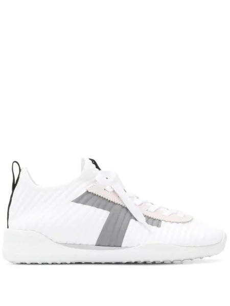 Sneakerși Tod's cu șireturi din dantelă alb