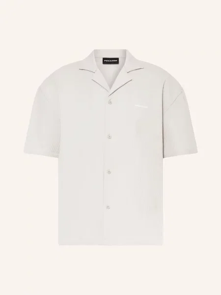 Pegador Košile Resort Troy Comfort Fit S Plisováním světle šedá