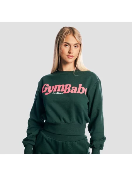 Bluza fitness bez kaptura Forest zielona