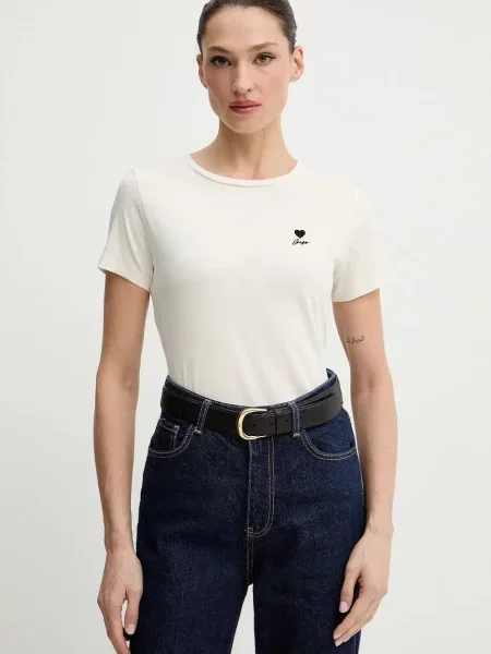 BOSS Orange tricou din C Elove 1 bej portocaliu