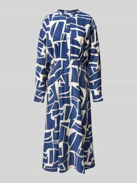 Sukienka midi ze stójką model ‘Ihamma’ B.young granatowa