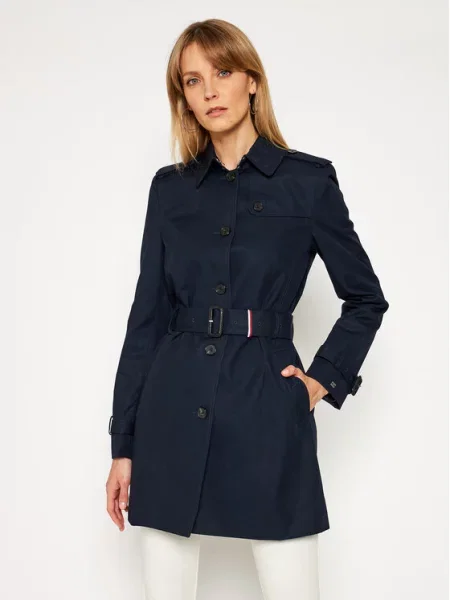 Tommy Hilfiger Trenčas Heritage Single Tamsiai mėlyna