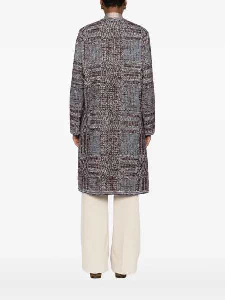 Palton Etro din jacard gri