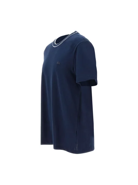 T-shirt o kroju regular fit z mieszanki bawełny Lacoste niebieska