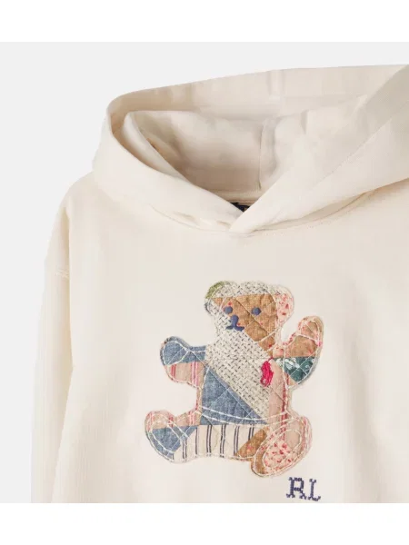 Gyerek kapucnis melegítő felső Polo Ralph Lauren fehér