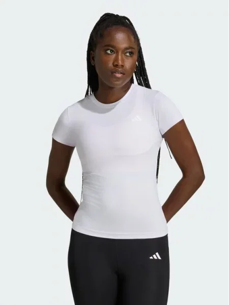 ADIDAS PERFORMANCE Funkčné tričko PWR ESS biela / šedobiela fialová