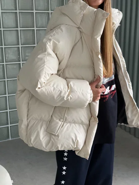 Зимова куртка Milirud молочний нейлон/поліестер