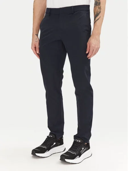 Emporio Armani Spodnie materiałowe Granatowy