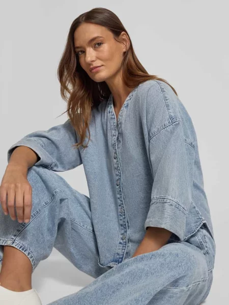 Bluzka jeansowa o kroju loose fit z mieszanki bawełny i Model VALERIA' Vero Moda