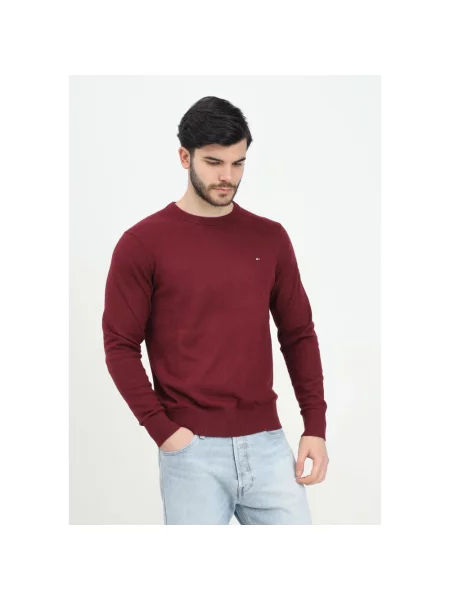 Tommy Hilfiger Sweter Bordowy czerwony