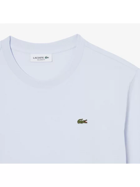 Lacoste Koszulka Relaxed Fit Lightweight Cotton Pima Jersey niebieska