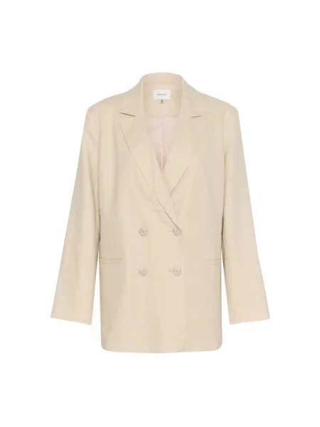 Lniana marynarka Gestuz beżowa