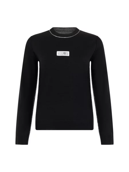 Sweter Mm6 Maison Margiela wełniany czarny