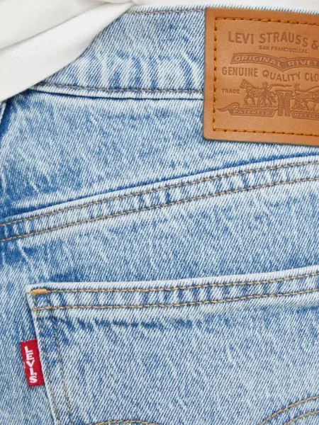 Карирани дънки straight leg Levi's® с шипове кафяво