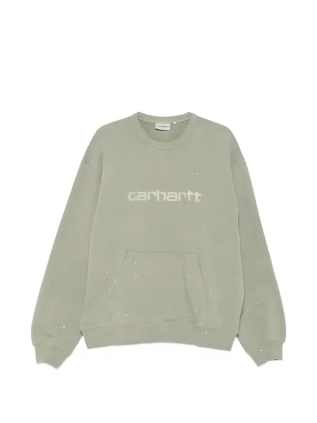 Melegítő felső Carhartt Wip nyomtatás zöld